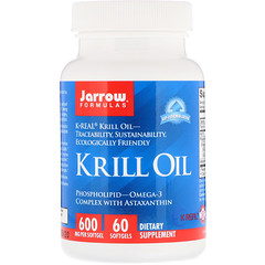 Jarrow Formulas, Крилевое масло, 60 жидких гелевых капсул