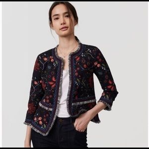 black embroidered jacket